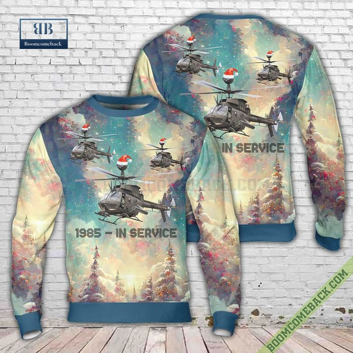 US Army Bell OH-58D Kiowa Ugly Christmas Sweater