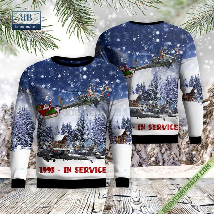 US Army Boeing AH-64D Longbow Apache Ugly Christmas Sweater