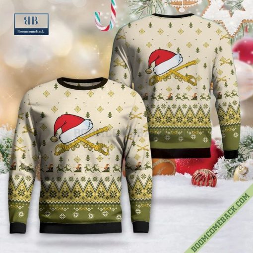 US Army Cavalry Branch Christmas Sweater Jumper