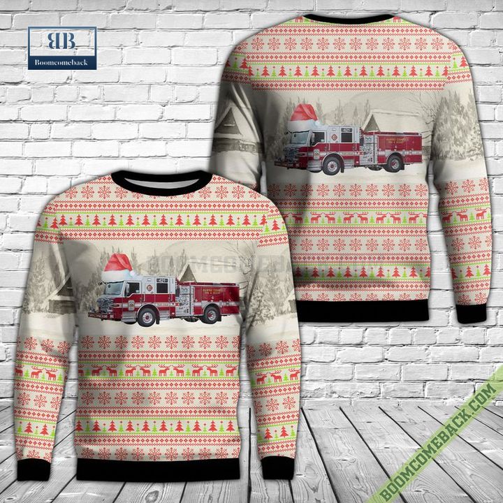 Virginia, Fairfax County Fire & Rescue Department Ugly Christmas Sweater