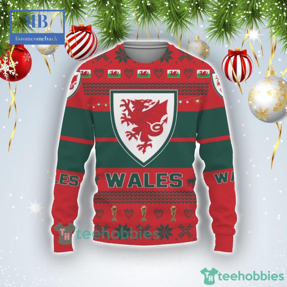 wales national football team world cup 2022 qatar style 2 ugly christmas sweater 1 oaRgt