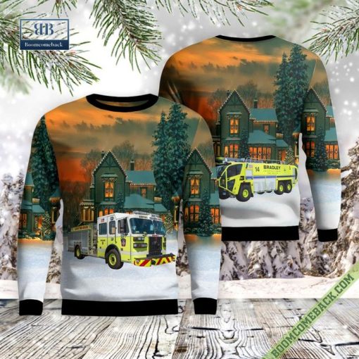 Windsor Locks, Connecticut, Bradley International Airport Fire Department Christmas Sweater Jumper