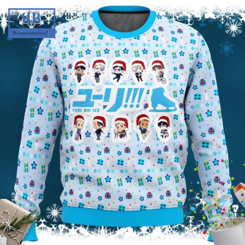 Yuri On Ice The Top 3 Ice Skaters Ugly Christmas Sweater
